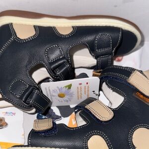 Momino Dark Blue and Beige Kids Sandals